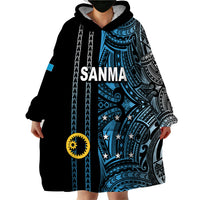 Custom Vanuatu Sanma Wearable Blanket Hoodie Polynesian Tribal LT6 - Wonder Print Shop