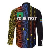 Custom Vanuatu Tafea Long Sleeve Button Shirt Polynesian Tribal LT6 - Wonder Print Shop