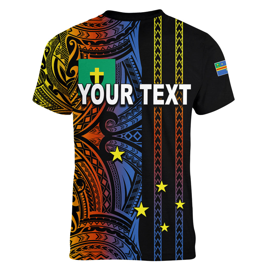 Custom Vanuatu Tafea Women V Neck T Shirt Polynesian Tribal LT6 - Wonder Print Shop