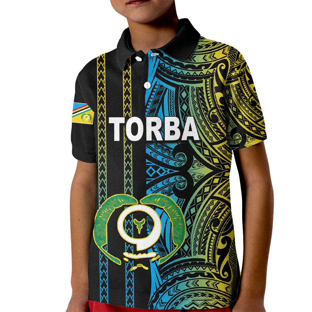 Custom Vanuatu Torba Kid Polo Shirt Polynesian Tribal LT6 - Wonder Print Shop
