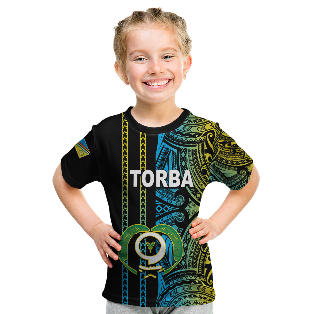 Custom Vanuatu Torba Kid T Shirt Polynesian Tribal LT6 - Wonder Print Shop