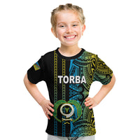 Custom Vanuatu Torba Kid T Shirt Polynesian Tribal LT6 - Wonder Print Shop