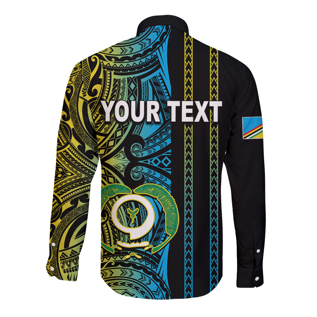 Custom Vanuatu Torba Long Sleeve Button Shirt Polynesian Tribal LT6 - Wonder Print Shop