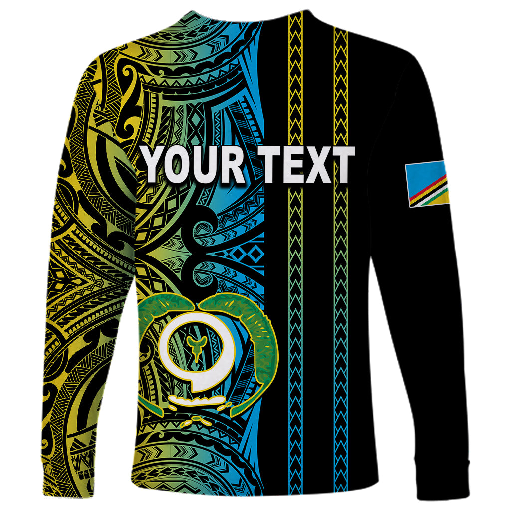 Custom Vanuatu Torba Long Sleeve Shirt Polynesian Tribal LT6 - Wonder Print Shop