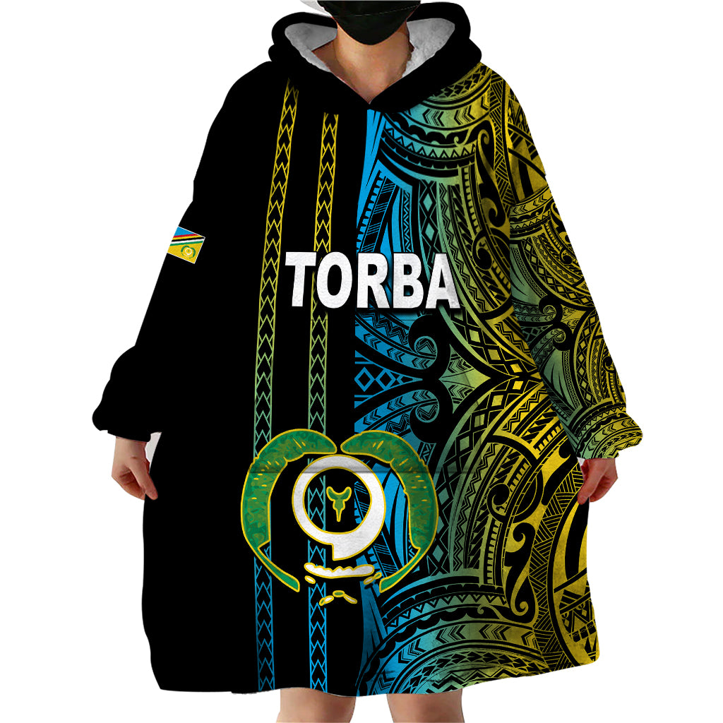 Custom Vanuatu Torba Wearable Blanket Hoodie Polynesian Tribal LT6 - Wonder Print Shop