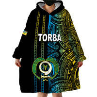 Custom Vanuatu Torba Wearable Blanket Hoodie Polynesian Tribal LT6 - Wonder Print Shop