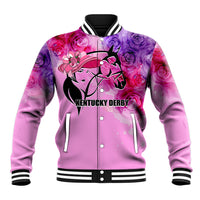 Kentucky Horse Racing Baseball Jacket Derby Girl Pink Style LT6 - Wonder Print Shop