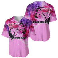 Kentucky Horse Racing Baseball Jersey Derby Girl Pink Style LT6 - Wonder Print Shop