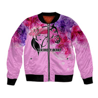Kentucky Horse Racing Bomber Jacket Derby Girl Pink Style LT6 - Wonder Print Shop