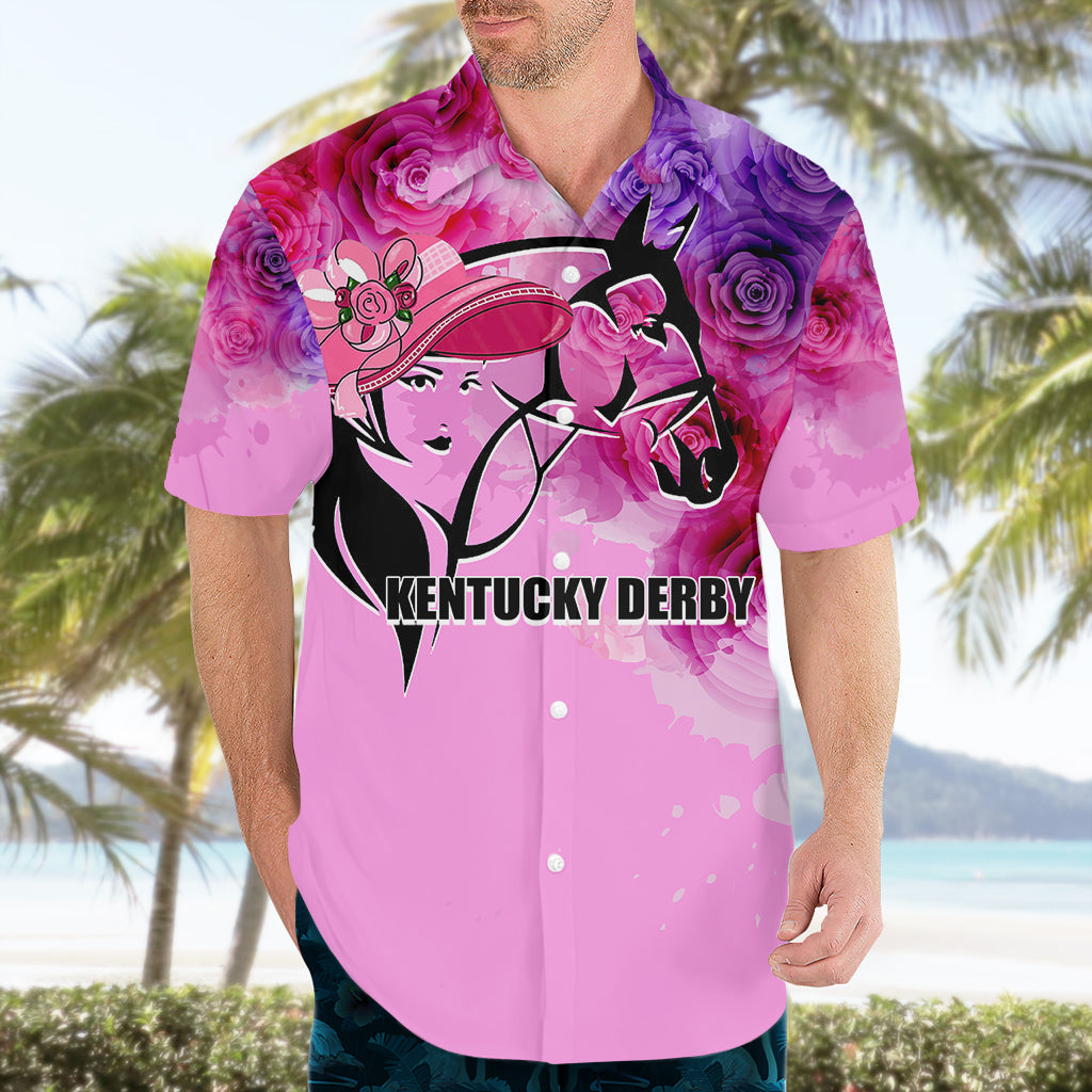 Kentucky Horse Racing Hawaiian Shirt Derby Girl Pink Style LT6 - Wonder Print Shop