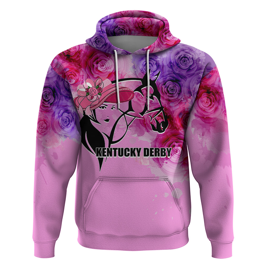 Kentucky Horse Racing Hoodie Derby Girl Pink Style LT6 - Wonder Print Shop