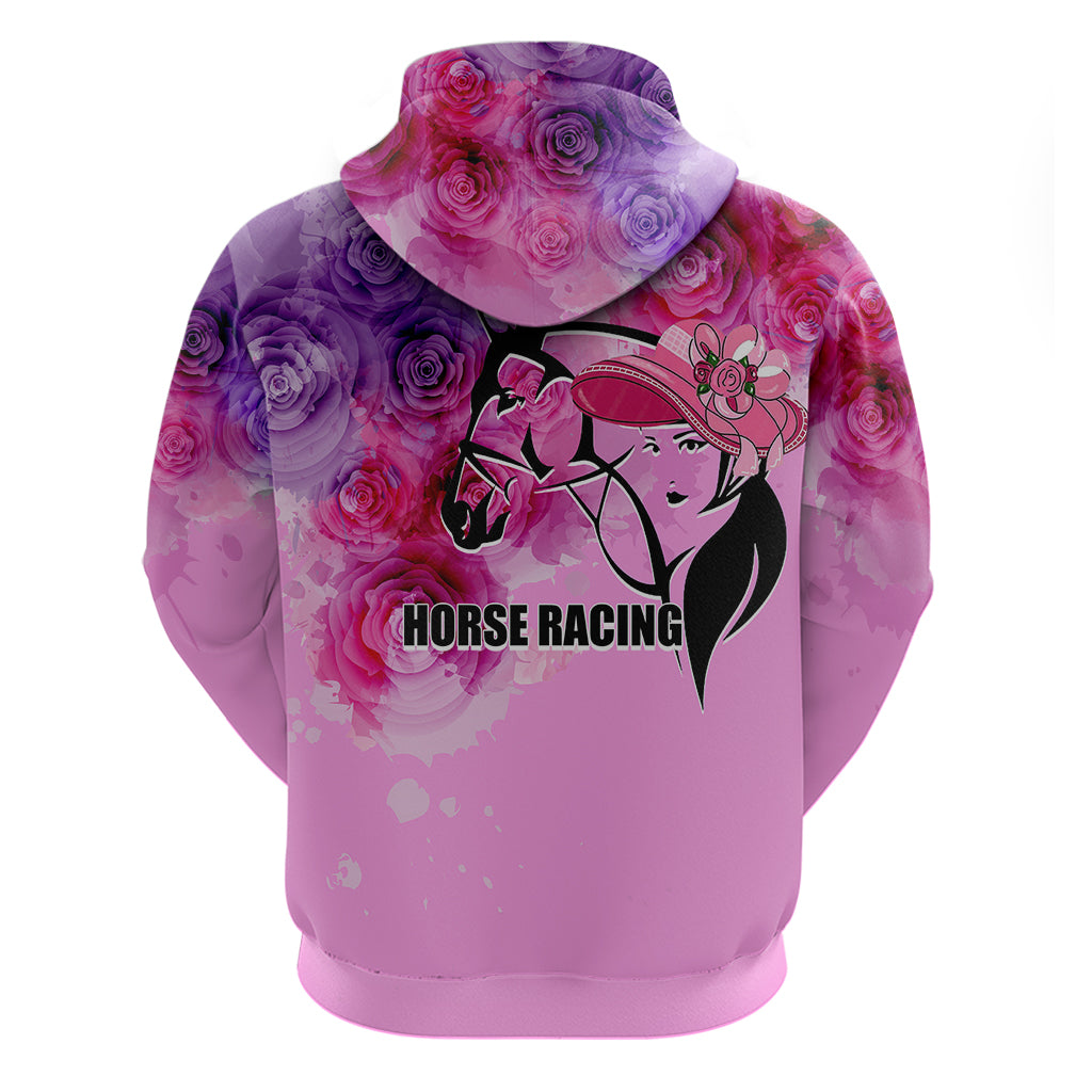 Kentucky Horse Racing Hoodie Derby Girl Pink Style LT6 - Wonder Print Shop