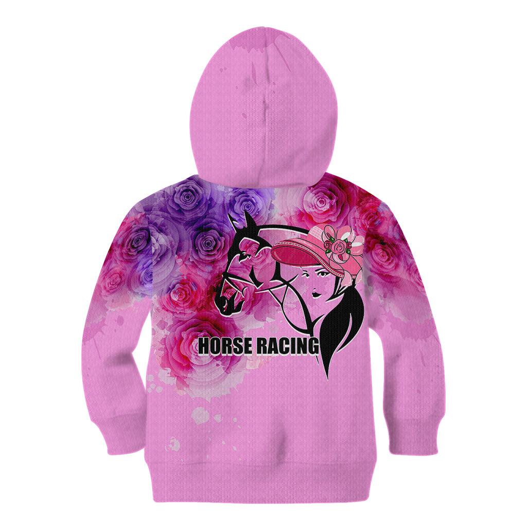 Kentucky Horse Racing Kid Hoodie Derby Girl Pink Style LT6 - Wonder Print Shop