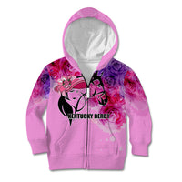Kentucky Horse Racing Kid Hoodie Derby Girl Pink Style LT6 - Wonder Print Shop