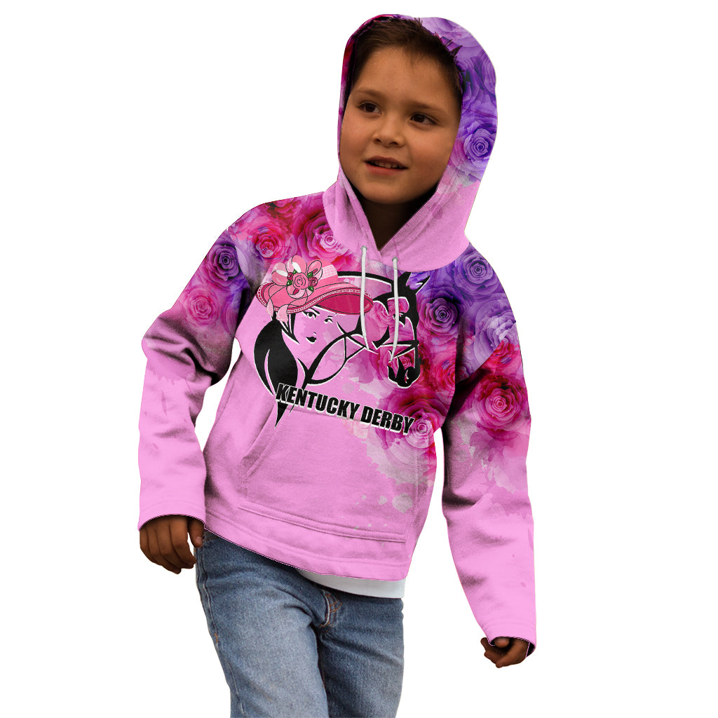 Kentucky Horse Racing Kid Hoodie Derby Girl Pink Style LT6 - Wonder Print Shop