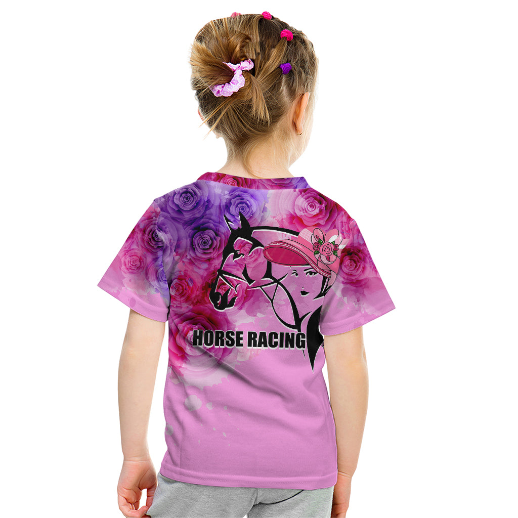 Kentucky Horse Racing Kid T Shirt Derby Girl Pink Style LT6 - Wonder Print Shop