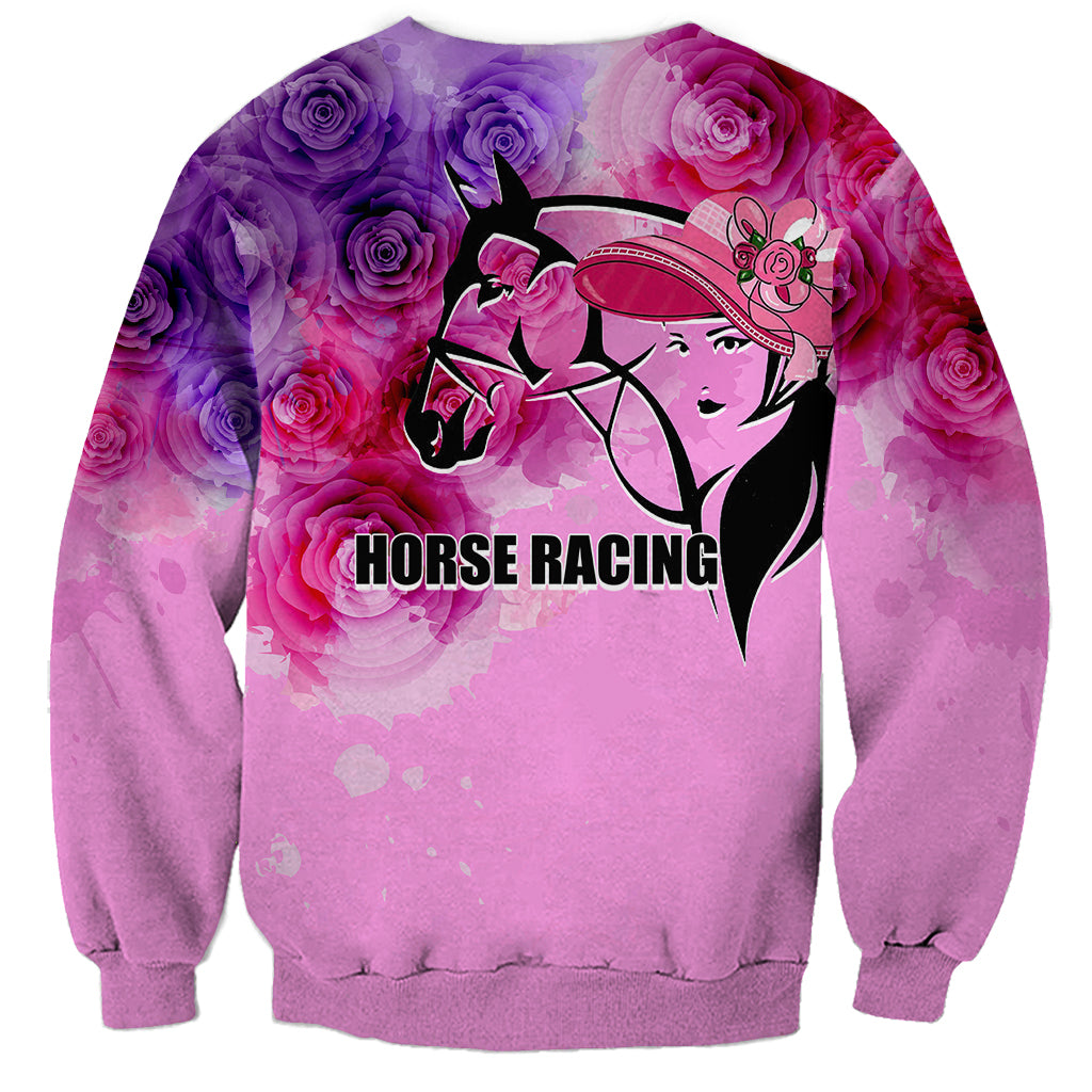 Kentucky Horse Racing Sweatshirt Derby Girl Pink Style LT6 - Wonder Print Shop