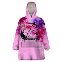 Kentucky Horse Racing Wearable Blanket Hoodie Derby Girl Pink Style LT6 - Wonder Print Shop