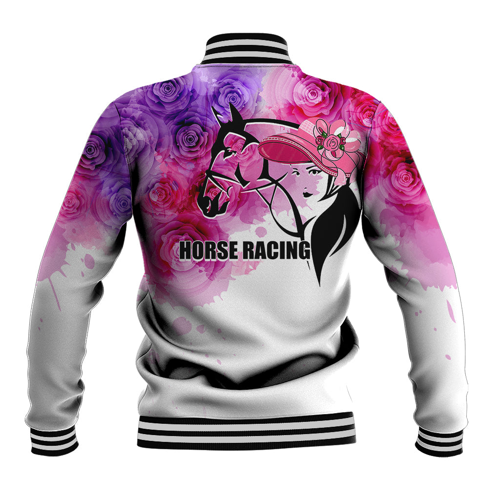 Kentucky Horse Racing Baseball Jacket Derby Girl LT6 - Wonder Print Shop