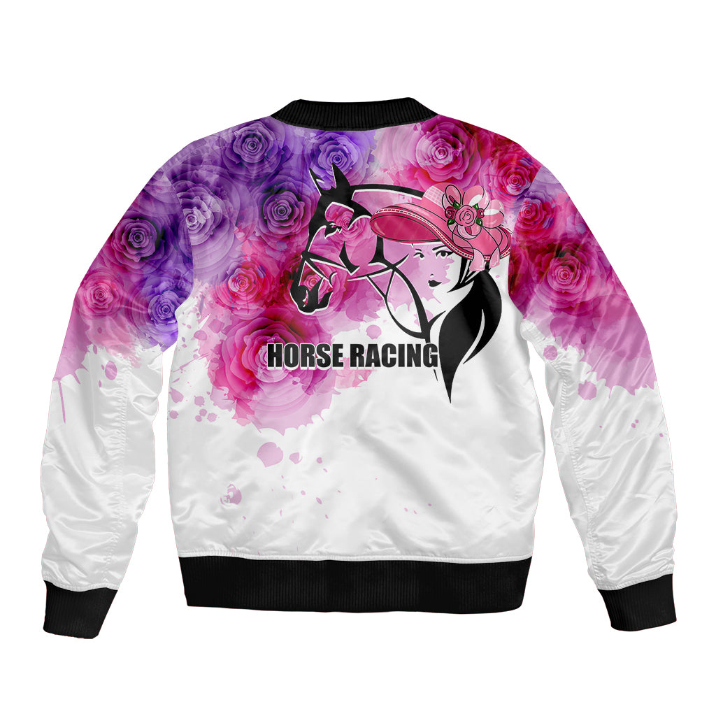 Kentucky Horse Racing Bomber Jacket Derby Girl LT6 - Wonder Print Shop