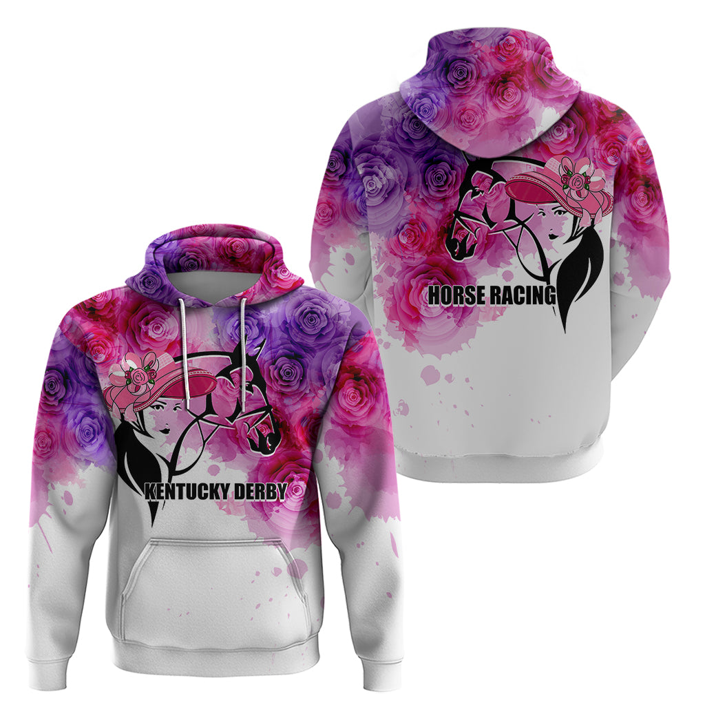 Kentucky Horse Racing Hoodie Derby Girl LT6 - Wonder Print Shop