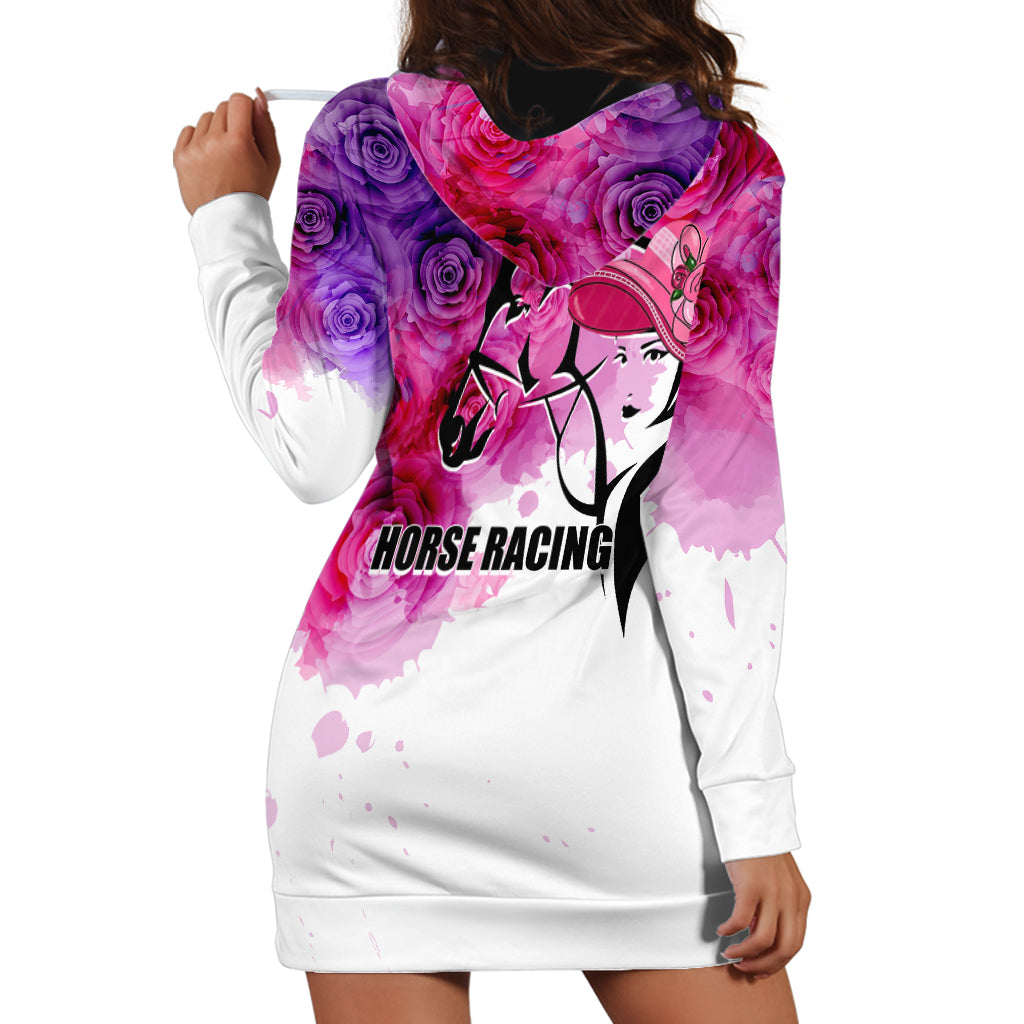 Kentucky Horse Racing Hoodie Dress Derby Girl LT6 - Wonder Print Shop