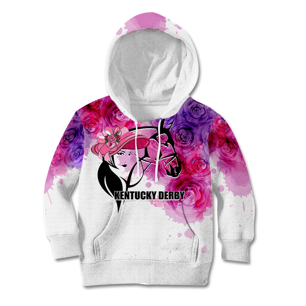 Kentucky Horse Racing Kid Hoodie Derby Girl LT6 - Wonder Print Shop