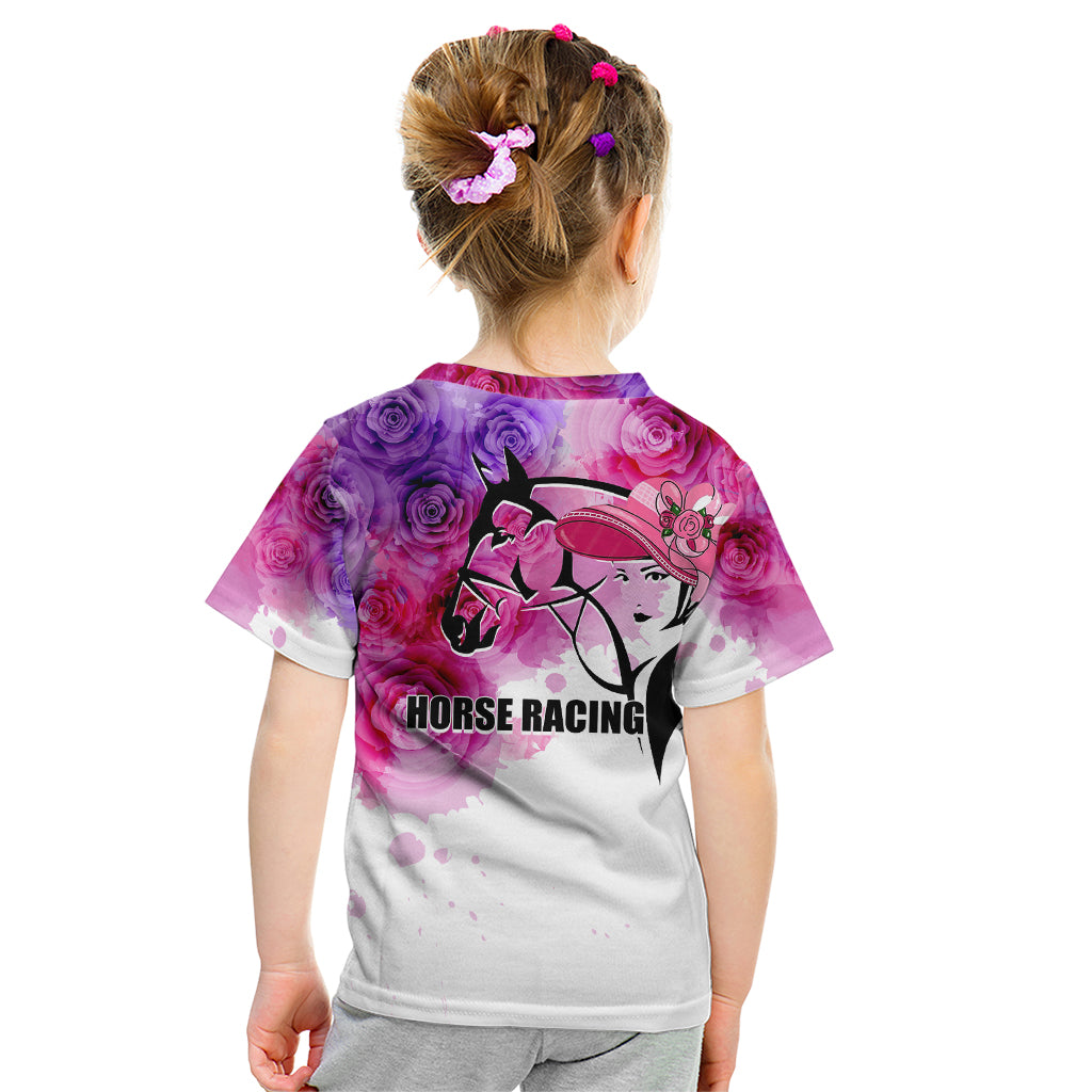 Kentucky Horse Racing Kid T Shirt Derby Girl LT6 - Wonder Print Shop