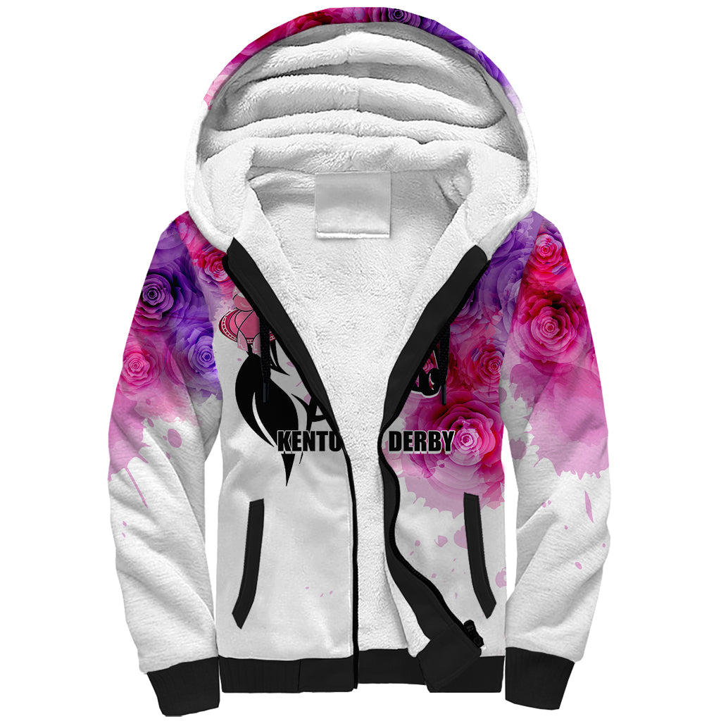 Kentucky Horse Racing Sherpa Hoodie Derby Girl LT6 - Wonder Print Shop