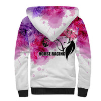 Kentucky Horse Racing Sherpa Hoodie Derby Girl LT6 - Wonder Print Shop