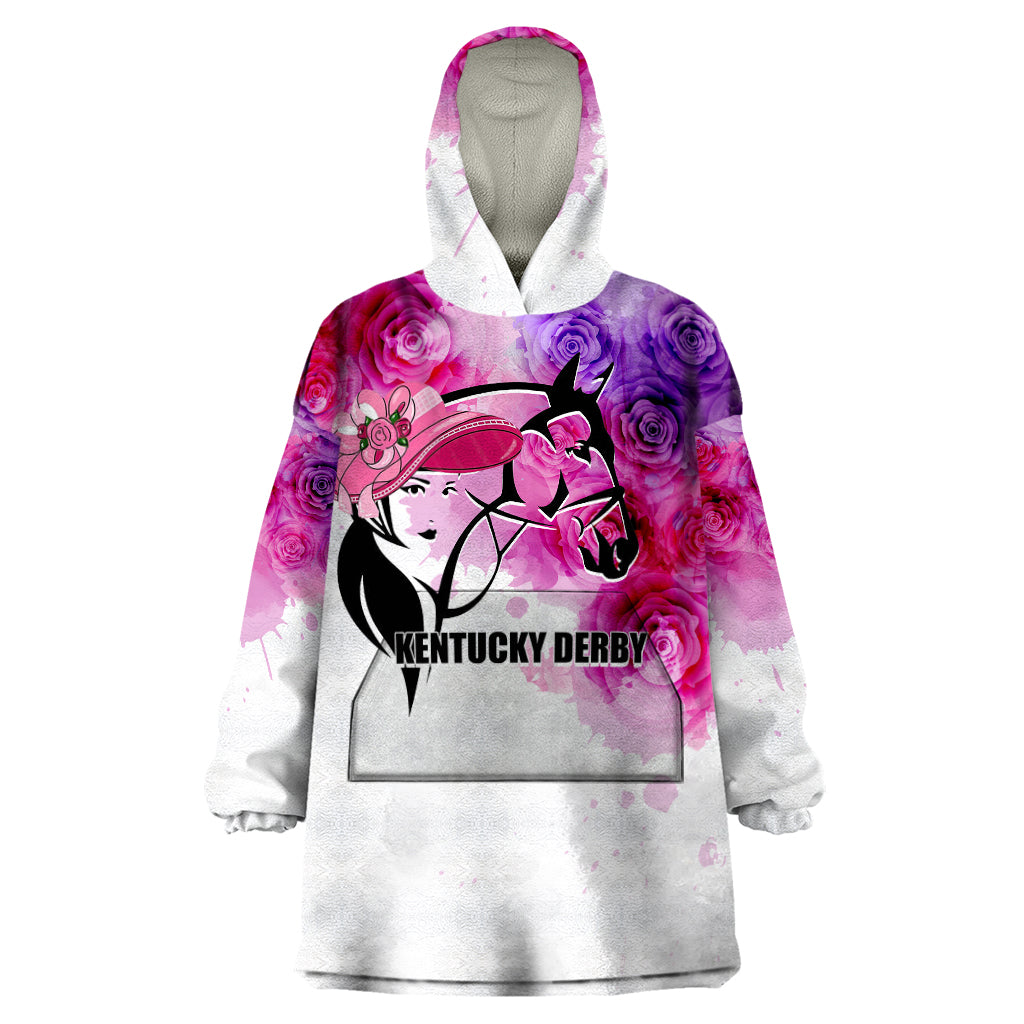 Kentucky Horse Racing Wearable Blanket Hoodie Derby Girl LT6 - Wonder Print Shop