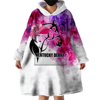 Kentucky Horse Racing Wearable Blanket Hoodie Derby Girl LT6 - Wonder Print Shop