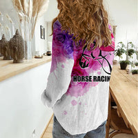 Kentucky Horse Racing Women Casual Shirt Derby Girl LT6 - Wonder Print Shop