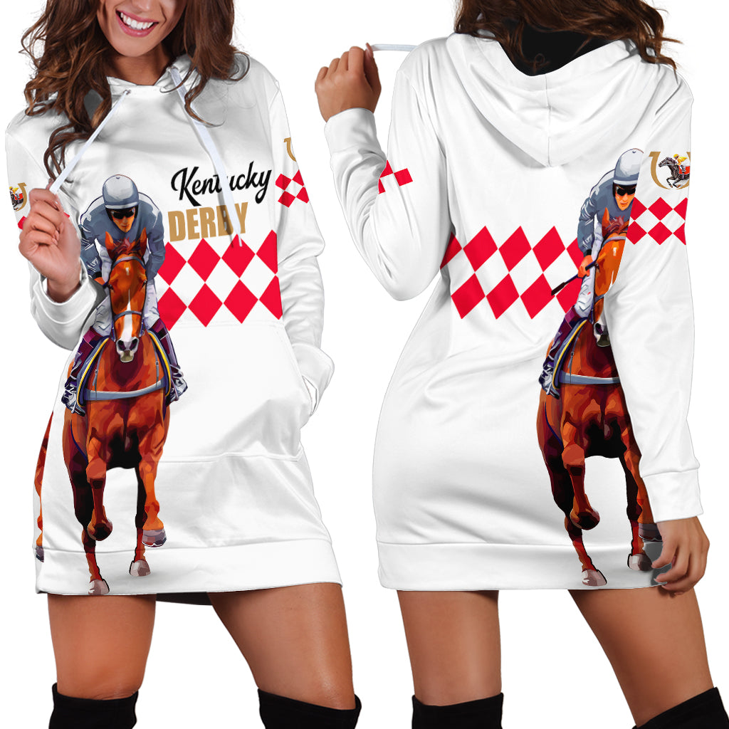 Kentucky Horse Racing Hoodie Dress LT6 - Wonder Print Shop