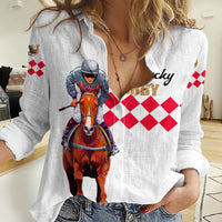 Kentucky Horse Racing Women Casual Shirt LT6 - Wonder Print Shop
