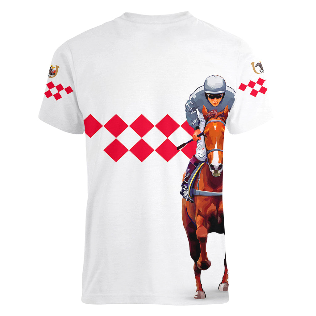 Kentucky Horse Racing Women V Neck T Shirt LT6 - Wonder Print Shop