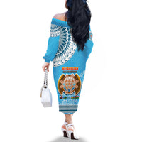 Fiji Off The Shoulder Long Sleeve Dress Melanesian Festival 2023 LT6 - Wonder Print Shop