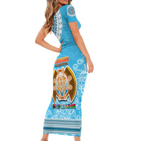 Fiji Short Sleeve Bodycon Dress Melanesian Festival 2023 LT6 - Wonder Print Shop