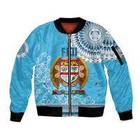 Fiji Sleeve Zip Bomber Jacket Melanesian Festival 2023 LT6 - Wonder Print Shop