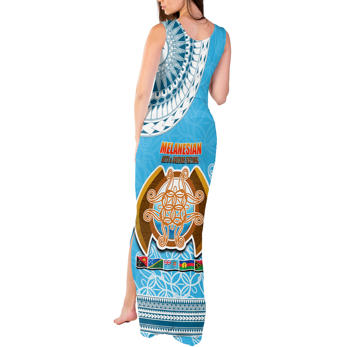 Fiji Tank Maxi Dress Melanesian Festival 2023 LT6 - Wonder Print Shop
