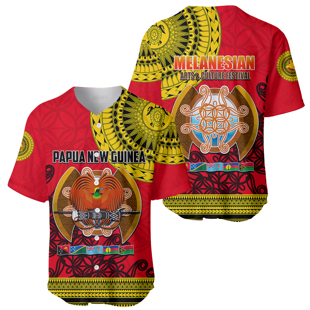 Papua New Guinea Baseball Jersey Melanesian Festival 2023 LT6 - Wonder Print Shop