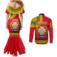 papua-new-guinea-couples-matching-mermaid-dress-and-long-sleeve-button-shirts-melanesian-festival-2023