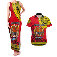Papua New Guinea Couples Matching Tank Maxi Dress And Hawaiian Shirt Melanesian Festival 2023 LT6 - Wonder Print Shop
