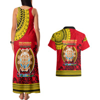 Papua New Guinea Couples Matching Tank Maxi Dress And Hawaiian Shirt Melanesian Festival 2023 LT6 - Wonder Print Shop