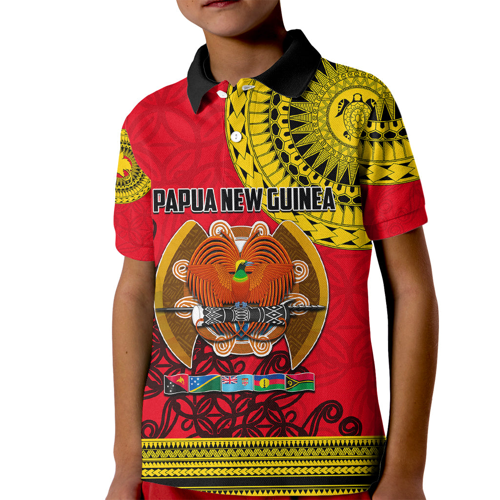 Papua New Guinea Kid Polo Shirt Melanesian Festival 2023 LT6 - Wonder Print Shop