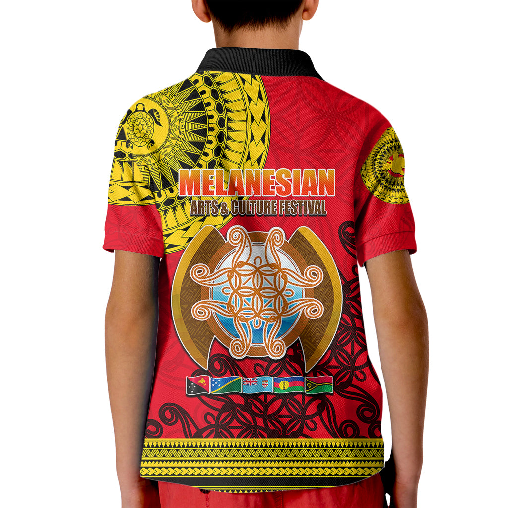 Papua New Guinea Kid Polo Shirt Melanesian Festival 2023 LT6 - Wonder Print Shop