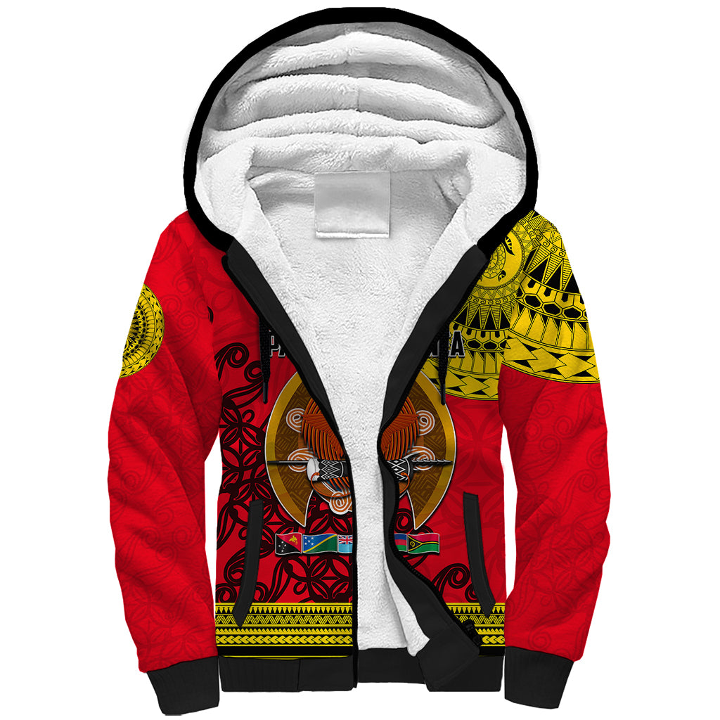 Papua New Guinea Sherpa Hoodie Melanesian Festival 2023 LT6 - Wonder Print Shop