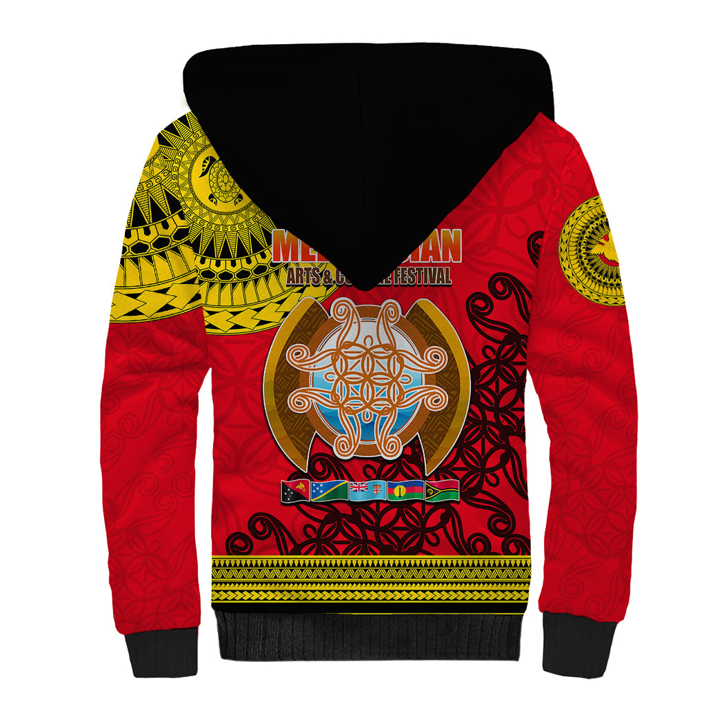 Papua New Guinea Sherpa Hoodie Melanesian Festival 2023 LT6 - Wonder Print Shop