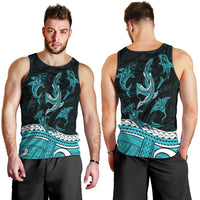 polynesian-tribal-men-tank-top-with-sharks-tattoo-green