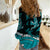 Polynesian Tribal Women Casual Shirt with Sharks Tattoo Green LT6 - Wonder Print Shop